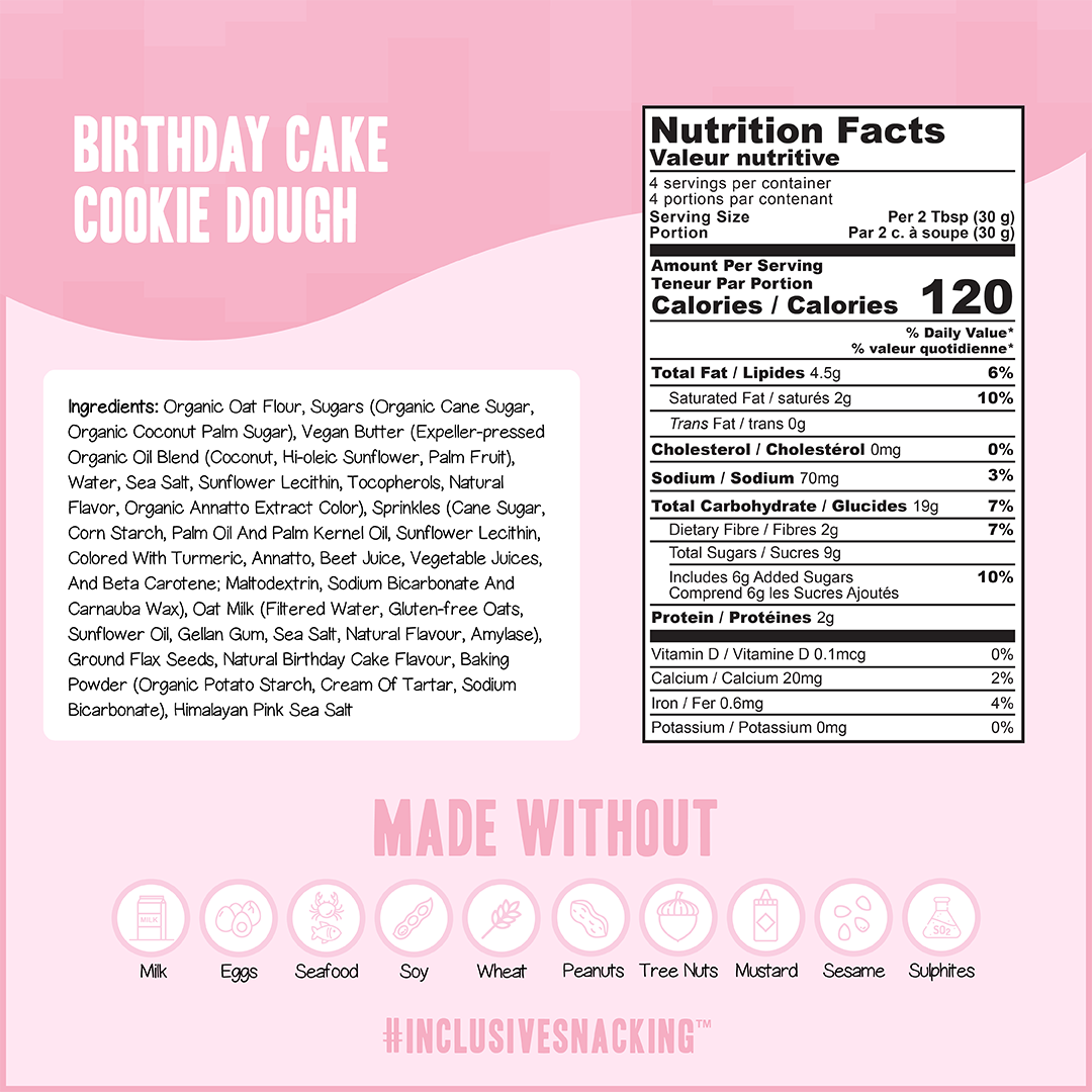 Mini Cookie Dough (6 Pack) - 3 Chocolate Chip and 3 Birthday Cake